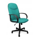 High back executive armchair with sculptured back - Aqua