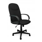 High back executive armchair with sculptured back - Black