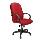 High back executive chair with lumbar support - Wine