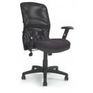 Mesh back managers armchair with adjustable lumbar support - black