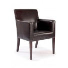 Metro - leather effect armchair - Brown
