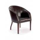 Metro - leather effect armchair - Brown