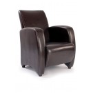 Metro - leather effect armchair - Brown