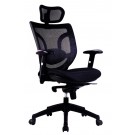 High back mesh executive armchair with headrest - Black